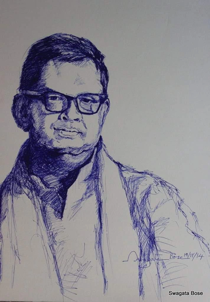 Portrait painting by Swagata Bose
